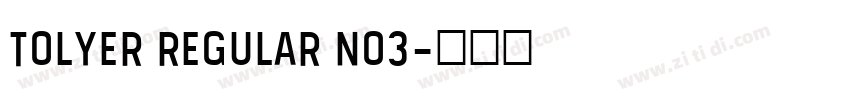 Tolyer Regular no3字体转换